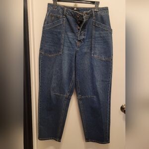 Frye Womens's Relaxed Fit Blue Jeans